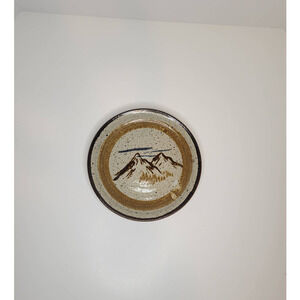 Hand Painted Glossy Mountain 7" Plate Gift Collectible
